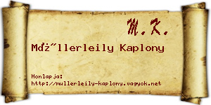 Müllerleily Kaplony névjegykártya